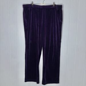 Lauren Ralph Lauren Women’s Purple Velvet Pull On Pants Size 3X